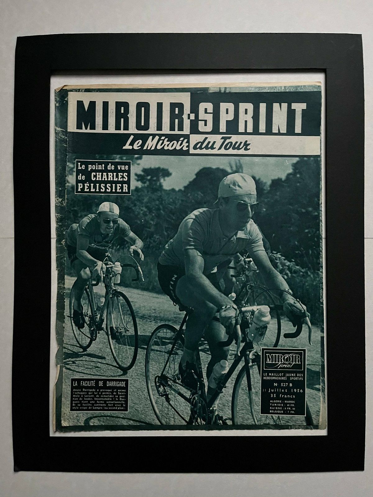 Vibtage Tour De France Cycling Print Andre Darrigade 1956