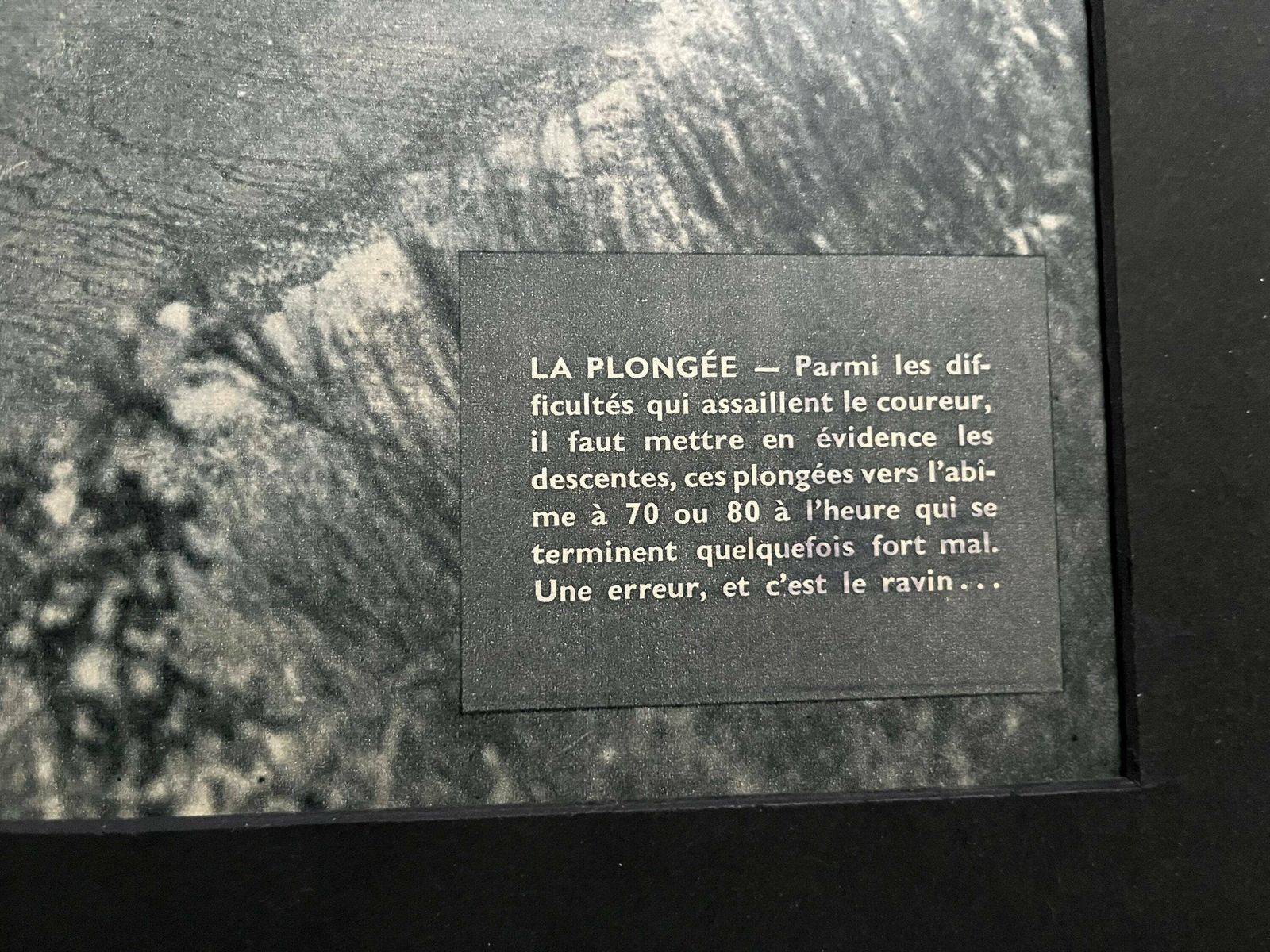 Original Vintage Cycling Print 1960 Tour De France   Alpine Descent photo furniture