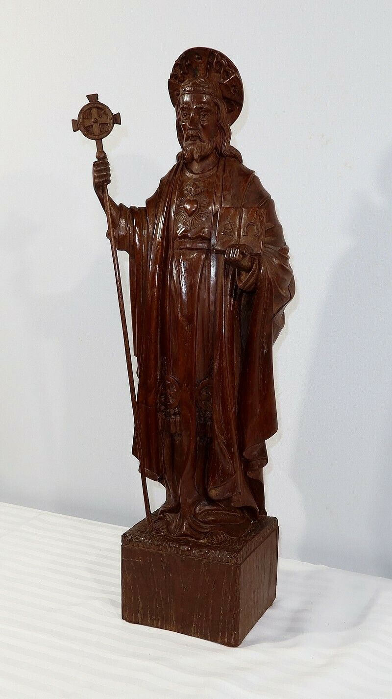 Important Statue Of Christ In Chestnut, Late 19th Century photo furniture