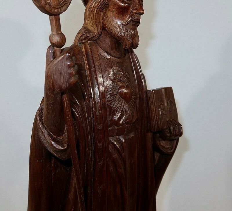 photo buy Important Statue Of Christ In Chestnut, Late 19th Century