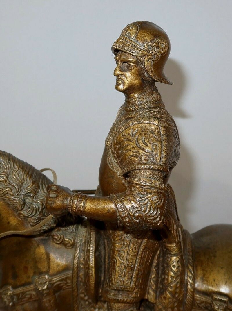 Bronze "Le Colleone" After Verrocchio, Late 19th Century photo vintage