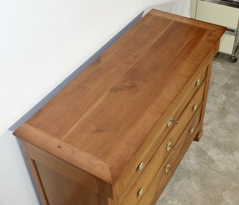 Small Chest Of Drawers In Solid Cherry, Directoire Taste, 19th photo vinterior