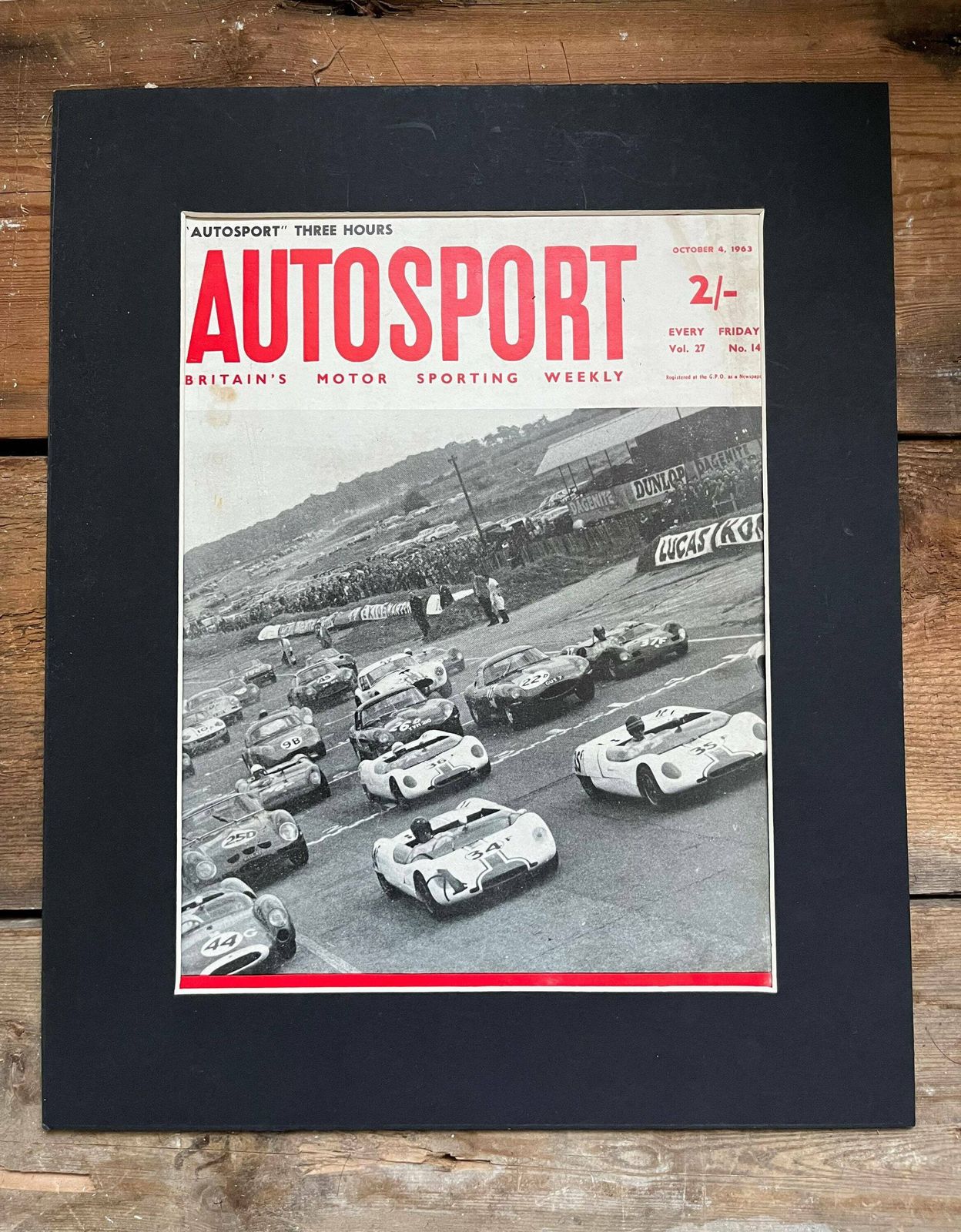 Vintage Autosport Print 1963 Three Hour Race Snetterton photo Art