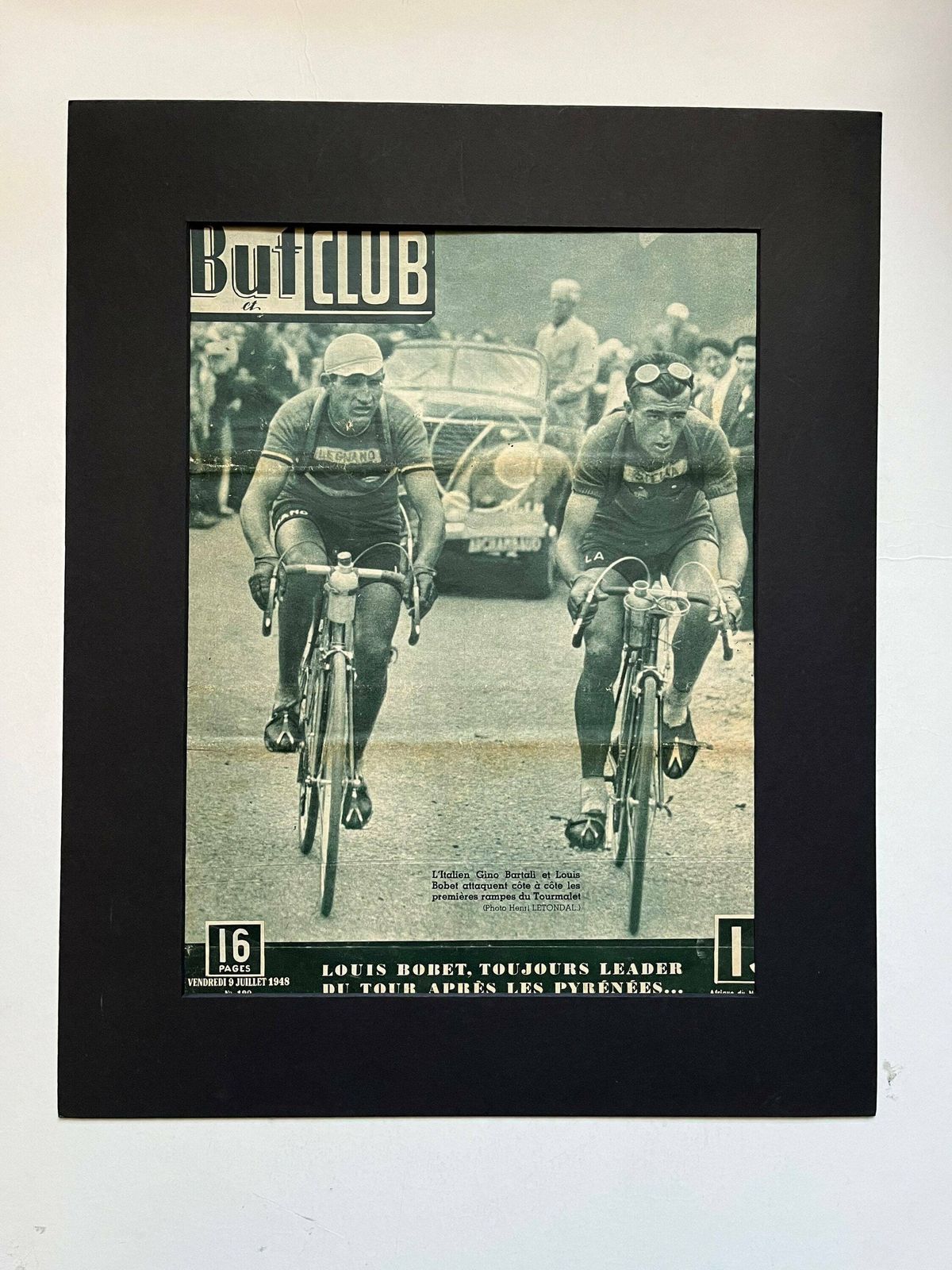 Gino Bartali / Louison Bobet Vintage Tour De France Cycling Print 1948 photo 76.0