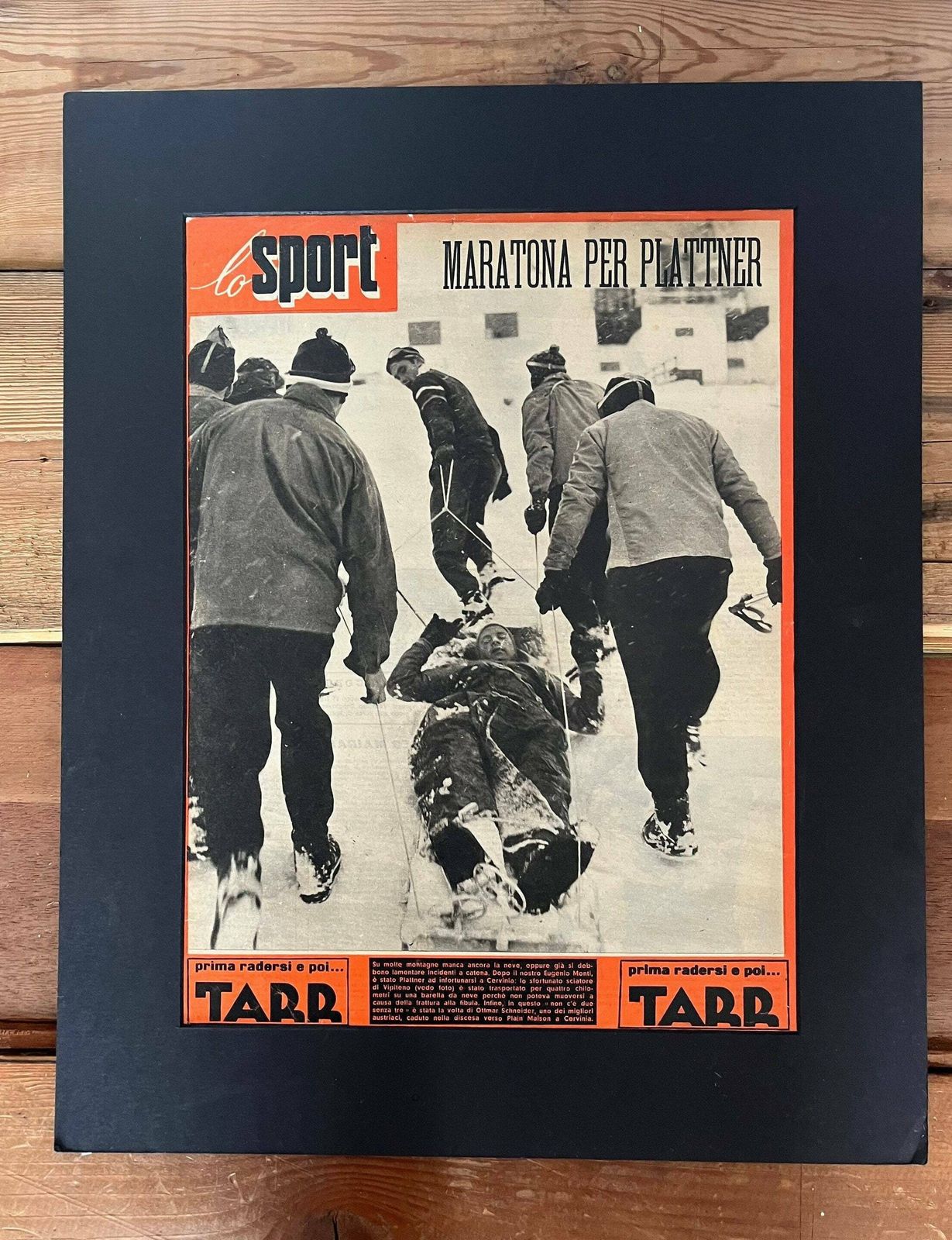 Vintage Italian Skiing Print C1950 Karl Plattner
