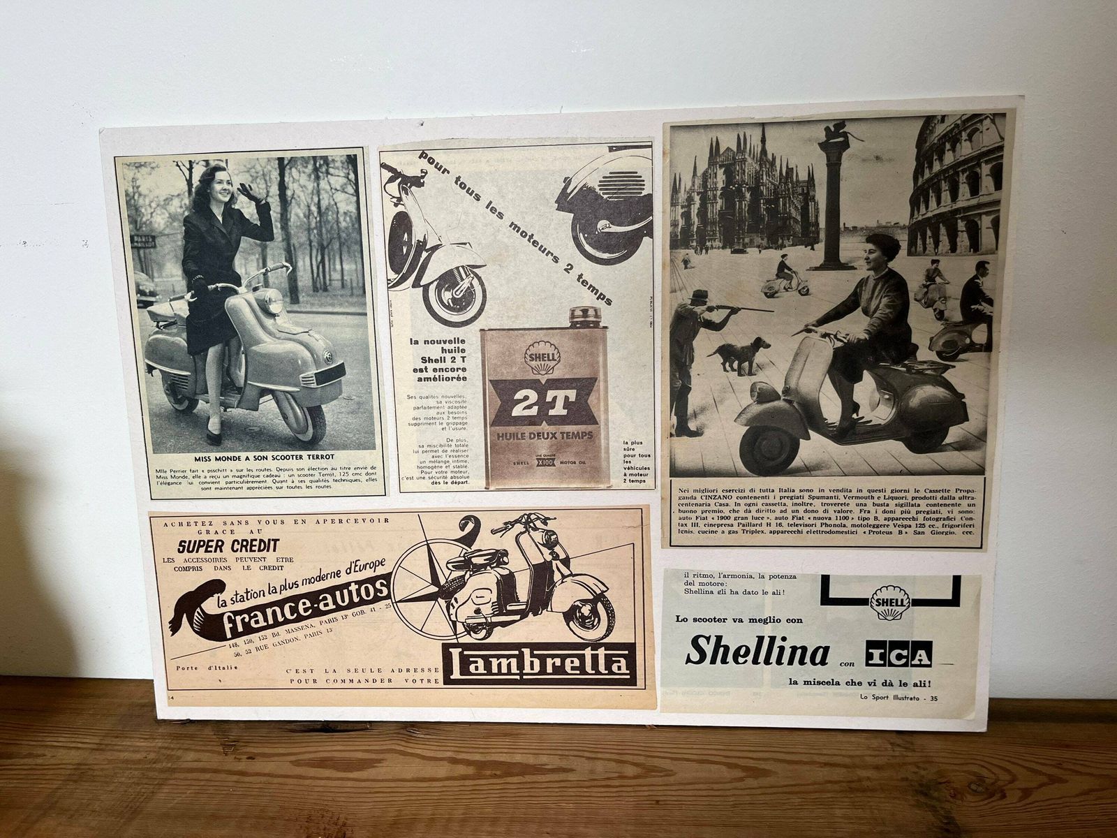 1950s Lambretta Original Italian Vintage Bespoke Advertisement Art photo for sale