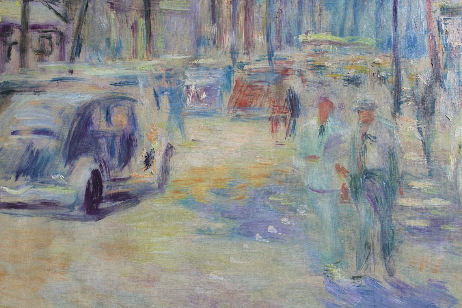 Lucien Adrion Paris, Cafe De La Paix. Oil On Canvas photo for sale