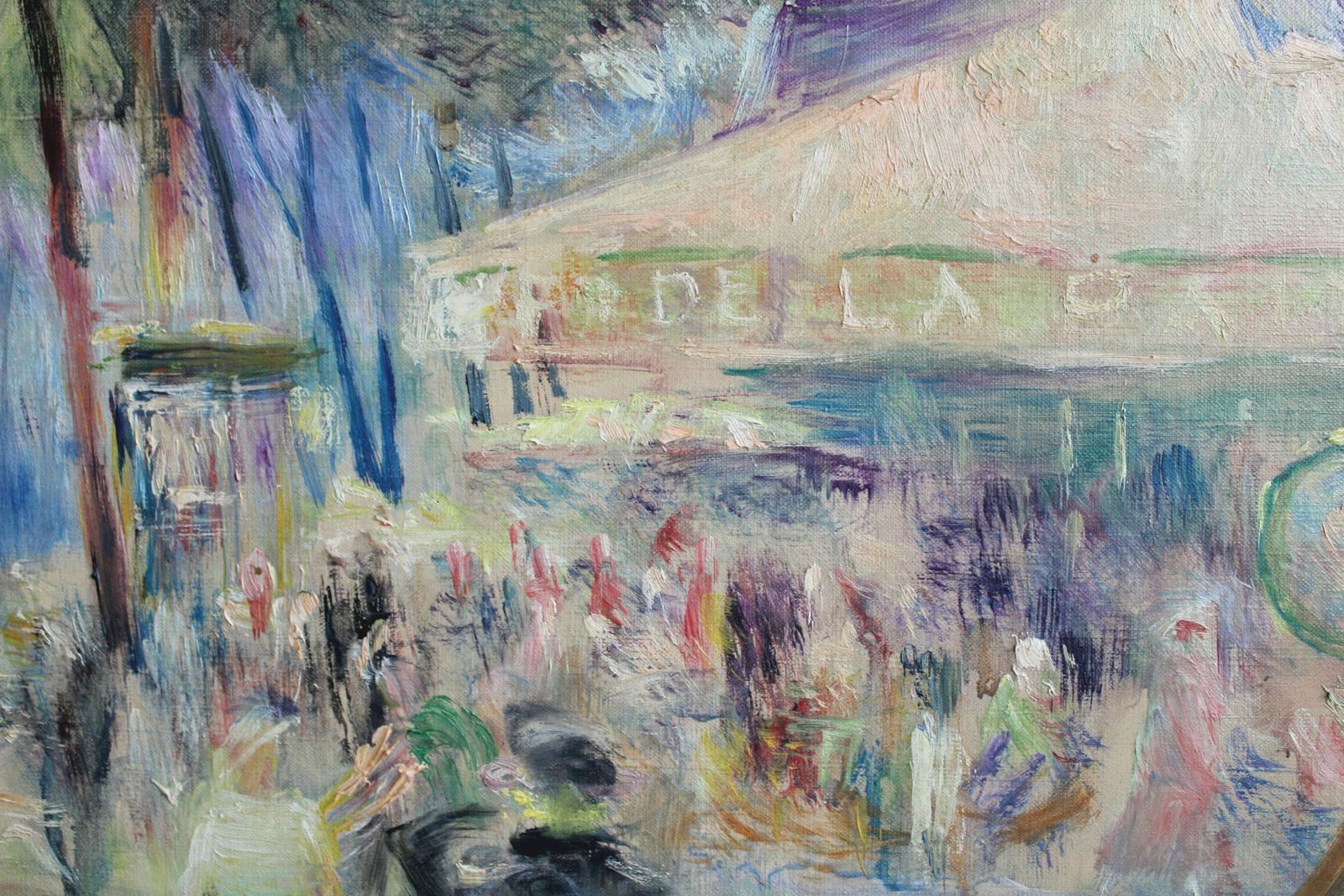 photo vinterior Lucien Adrion Paris, Cafe De La Paix. Oil On Canvas