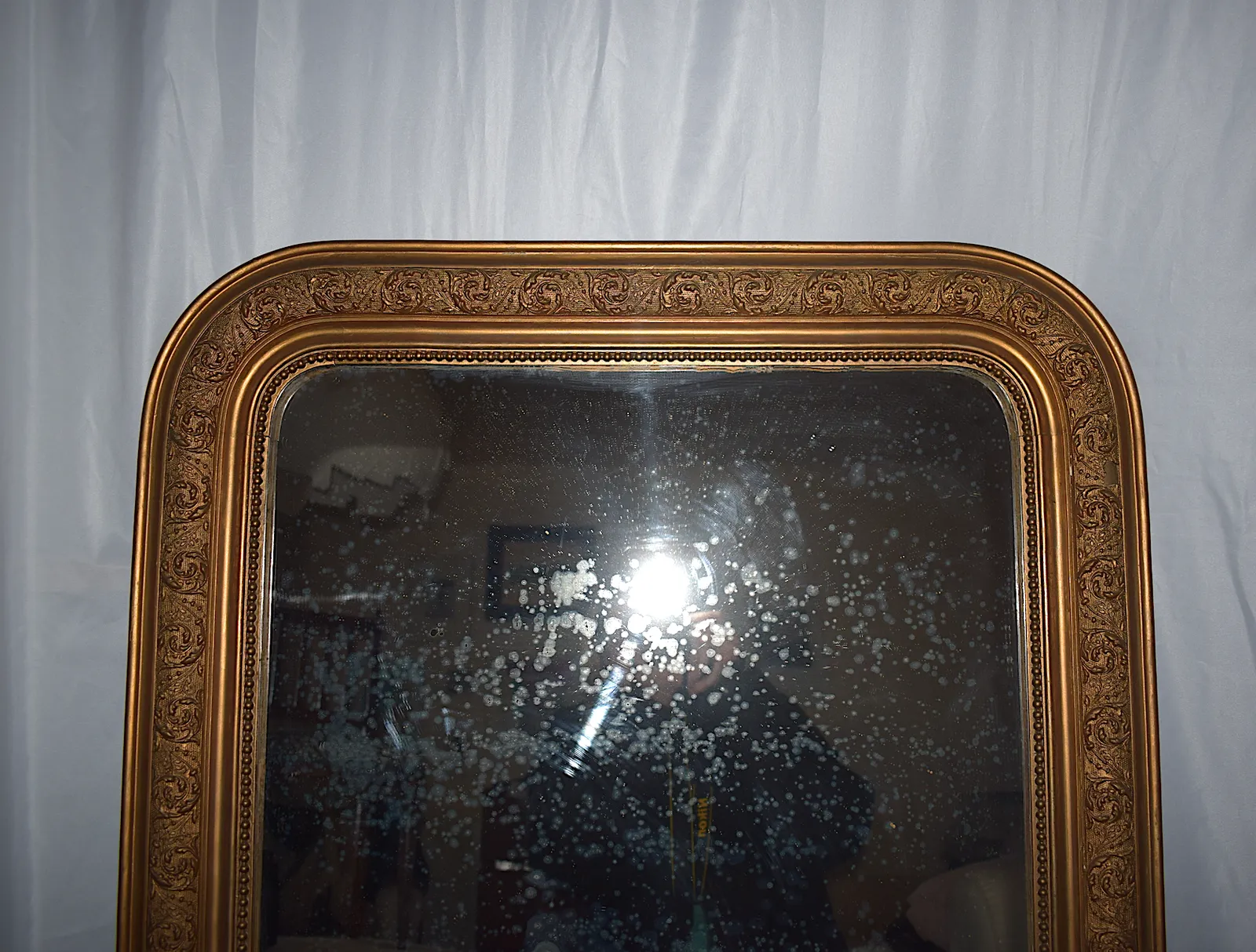 Home Decor Antique French 19th Century Louis Philippe Gilt Gold Mirror photo