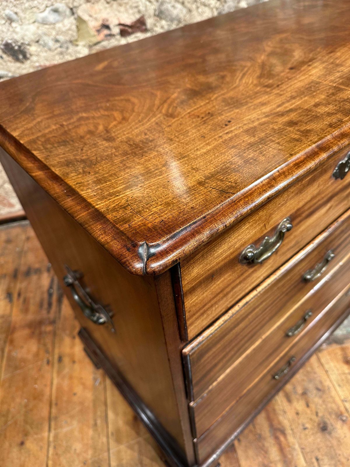 Rare Early Exceptional Antique Yorkshire Chippendale Georgian Cuban Mahogany Country House Chest Circa 1750 photo furniture