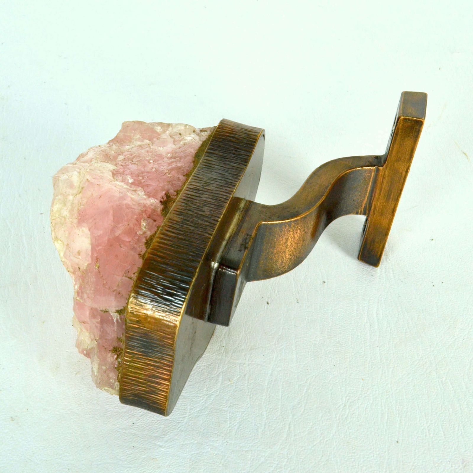 photo furniture Rose Quarz And Bronze Push Pull Door Handle