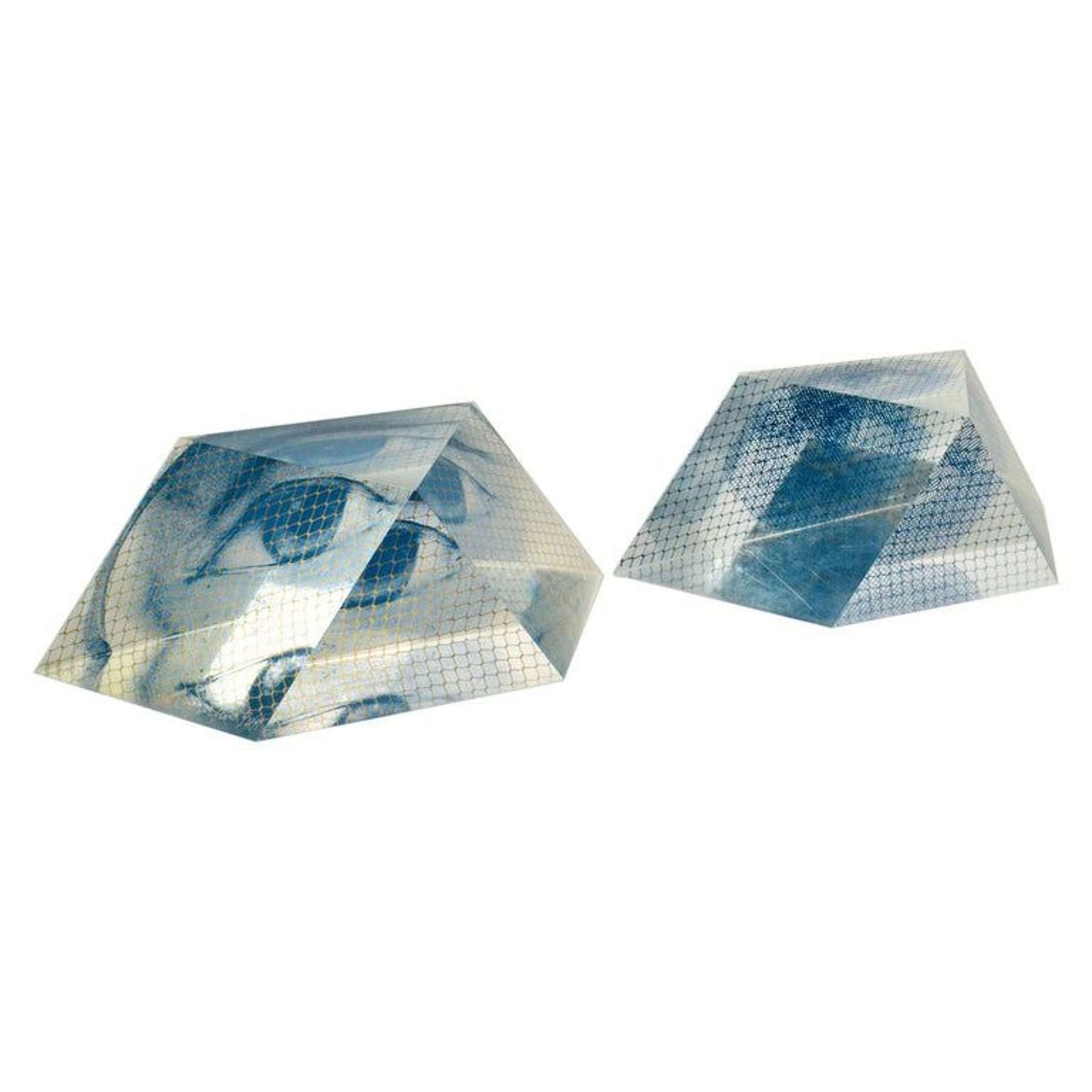 Italian Surrealist Paperweights With Eyes In Acrylic
