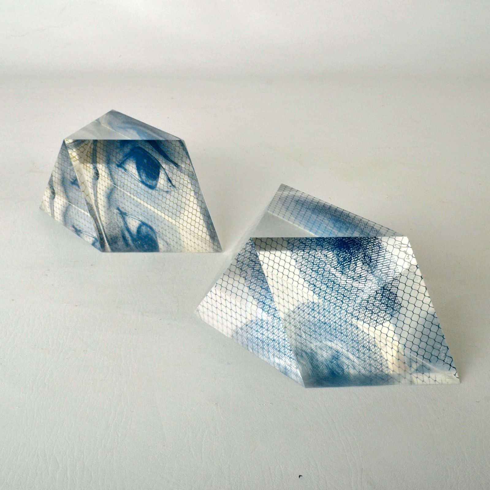 Italian Surrealist Paperweights With Eyes In Acrylic photo for sale
