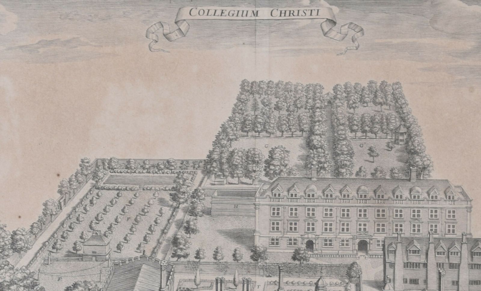 David Loggan (1634 – 1692) Christ’s College, Cambridge (1690) photo 1950.0