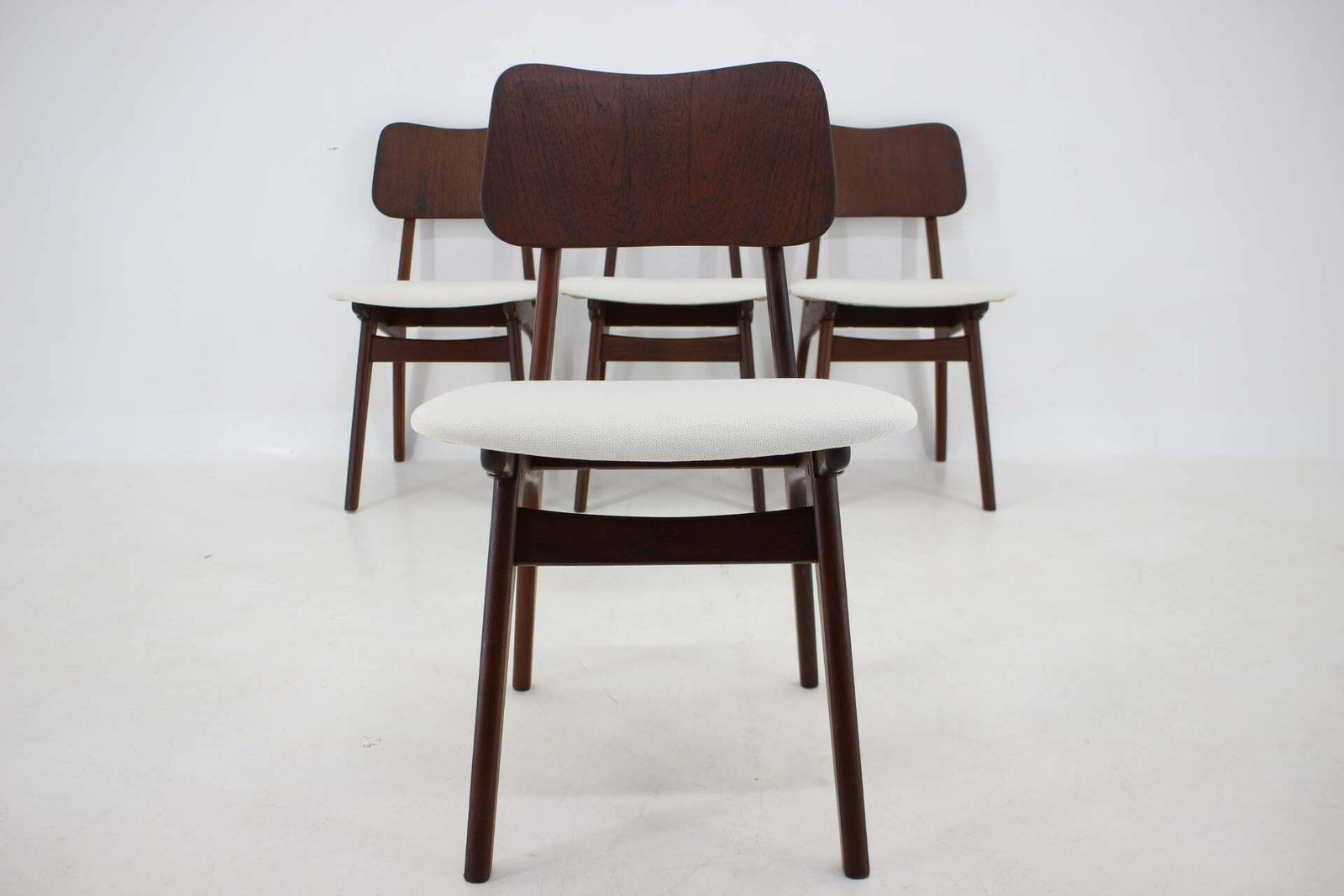 1960s Ib Kofod Larsen Set Of 4 Teak Dining Chairs Model 74, Denmark photo 1453.0