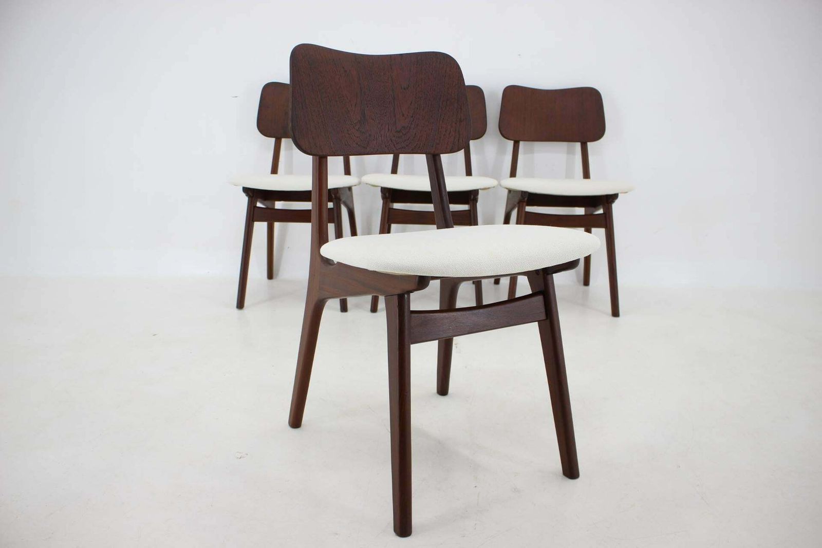 1960s Ib Kofod Larsen Set Of 4 Teak Dining Chairs Model 74, Denmark photo buy