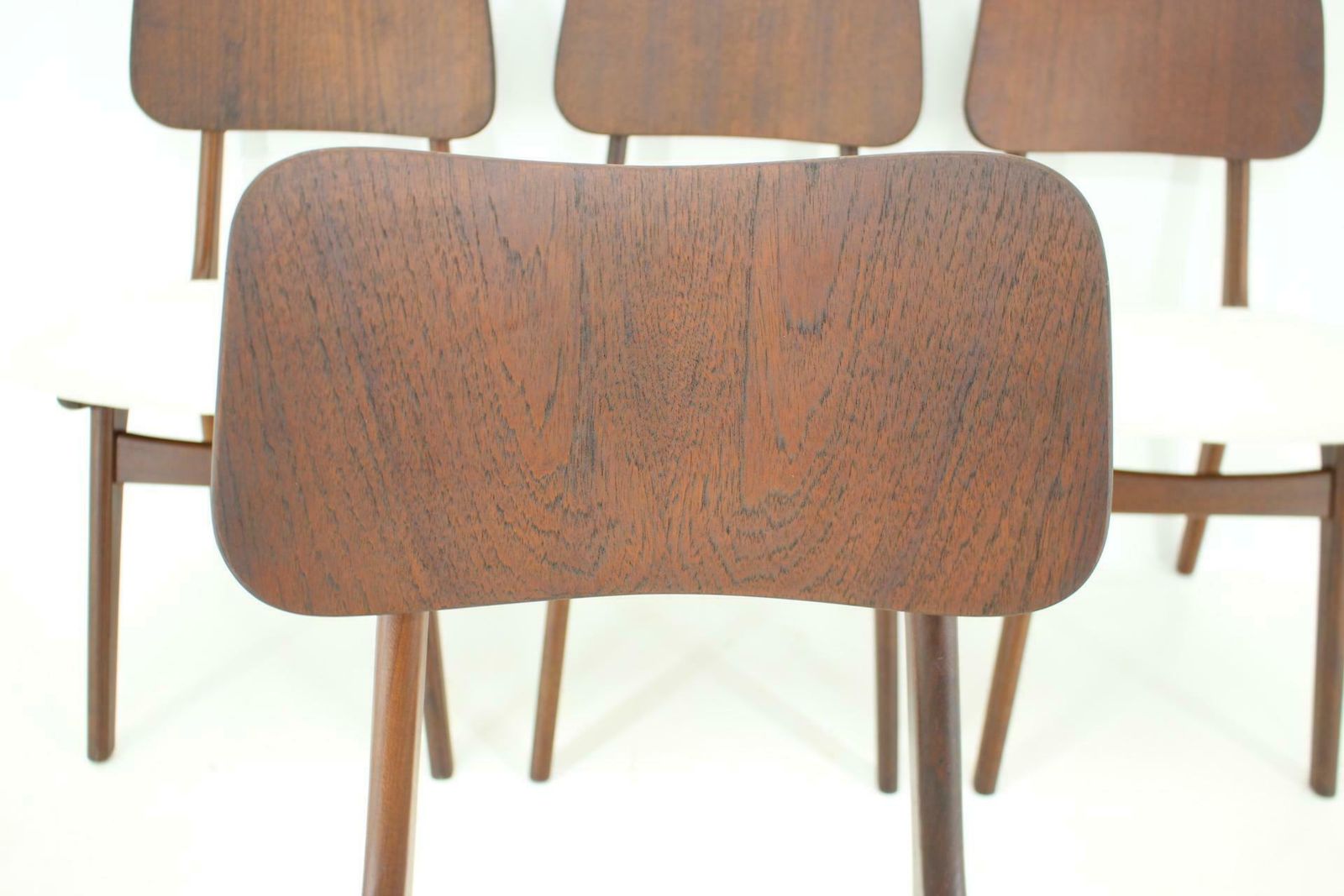 photo vinterior 1960s Ib Kofod Larsen Set Of 4 Teak Dining Chairs Model 74, Denmark