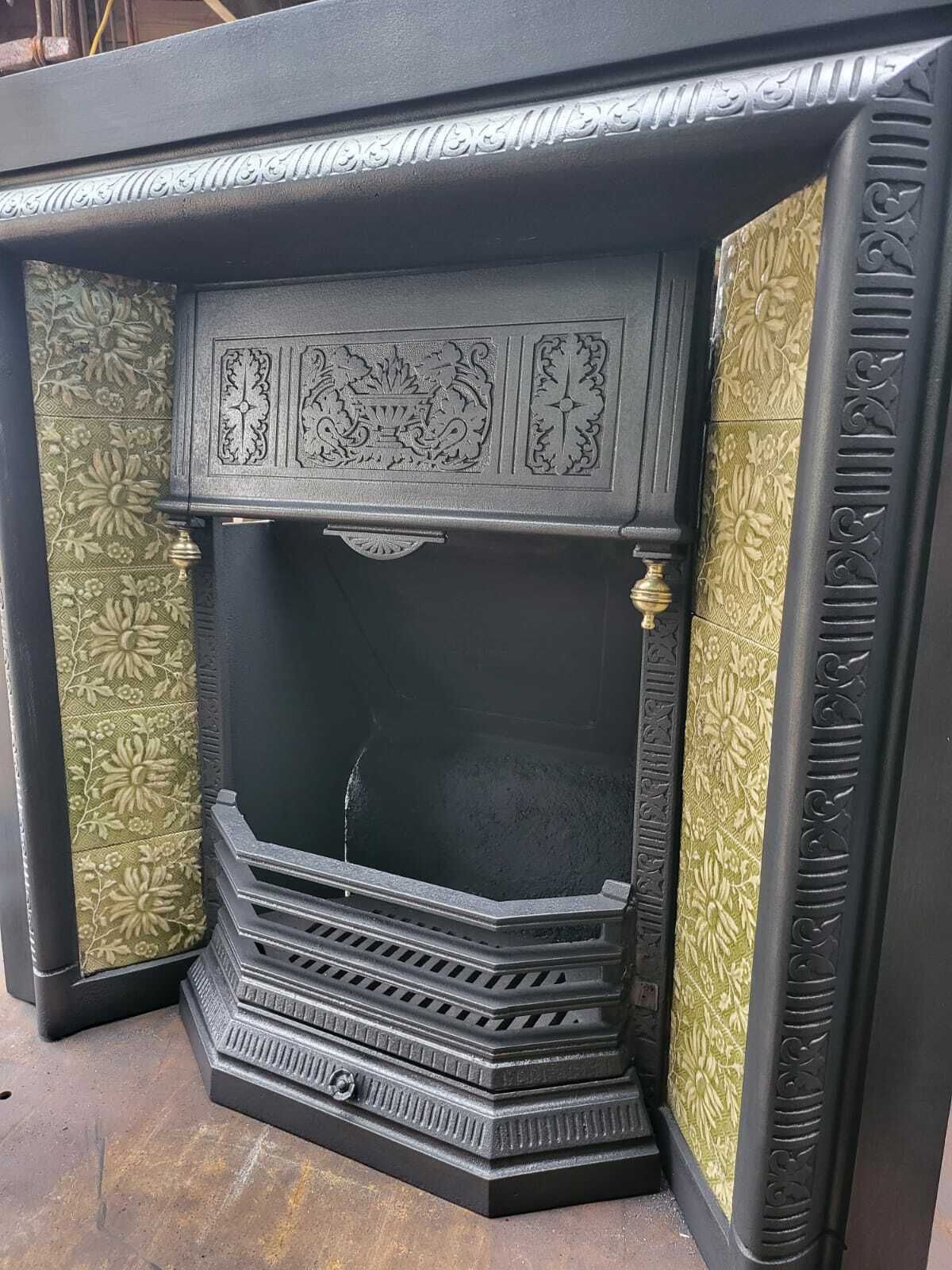 Victorian Tiled Insert, 1900s, Cast Iron photo furniture