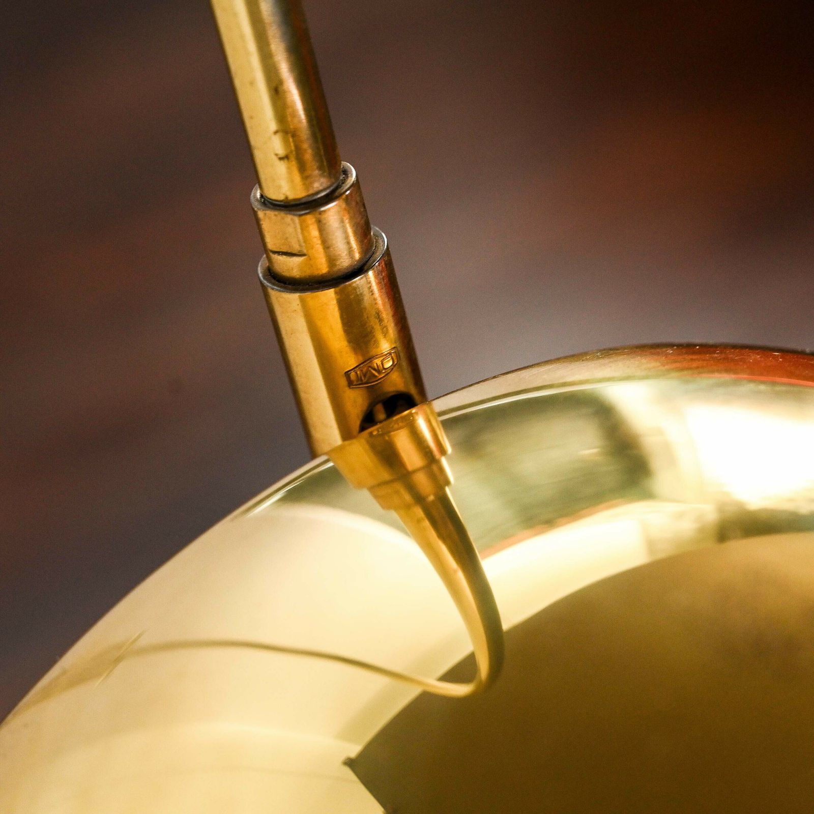 photo for sale Omi Floor Lamp In Brass & Lucite Produced Form The 1970's