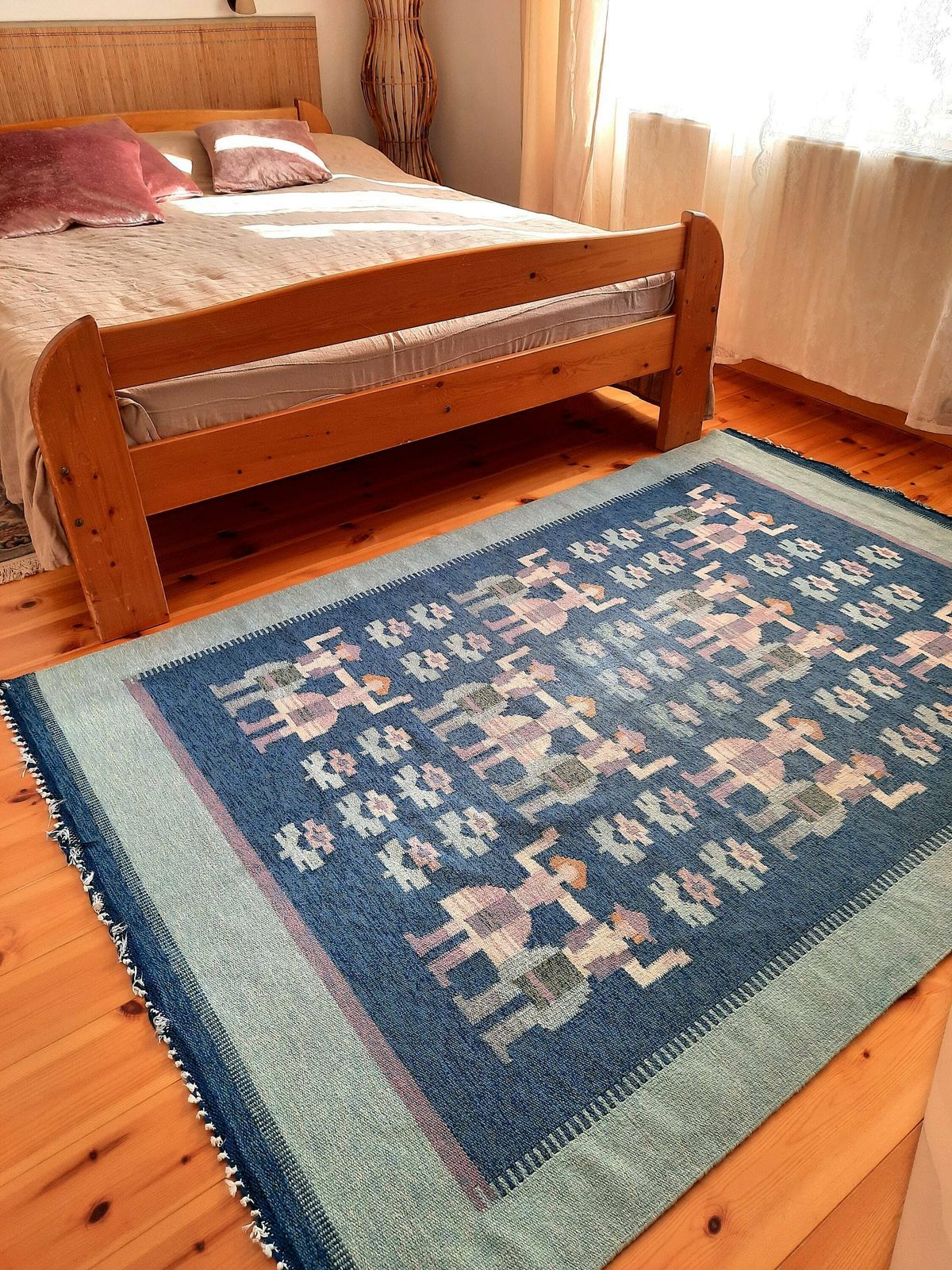 Vintage Sweedish Style Hand Woven Flat Weave Rug, Modern Scandinavian Flatweave Area Rug, Hand Made , Hand Woven Wool Kilim Carpet photo furniture