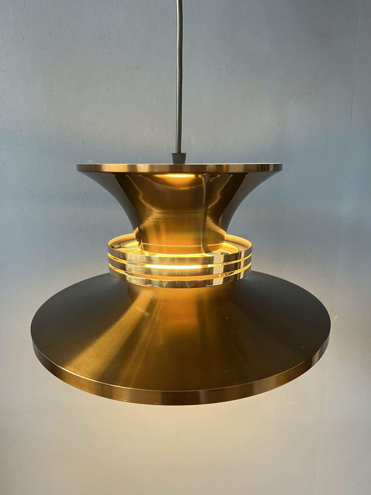 Vintage Deense Hanglamp In Koperkleur photo Verlichting