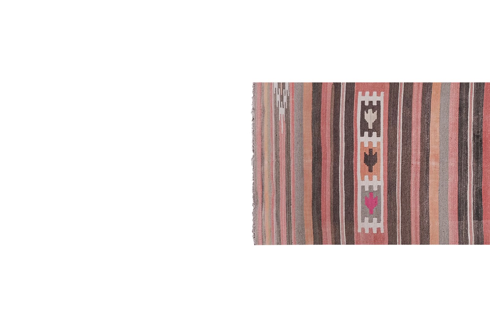 Striped Turkish Kilim Rug Runner 2'9'' X 11'6'' photo Textiles