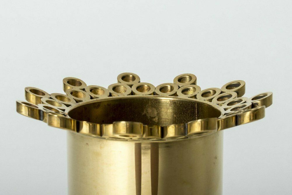 Brass Vase By Pierre Forssell, 1980s photo 839.0