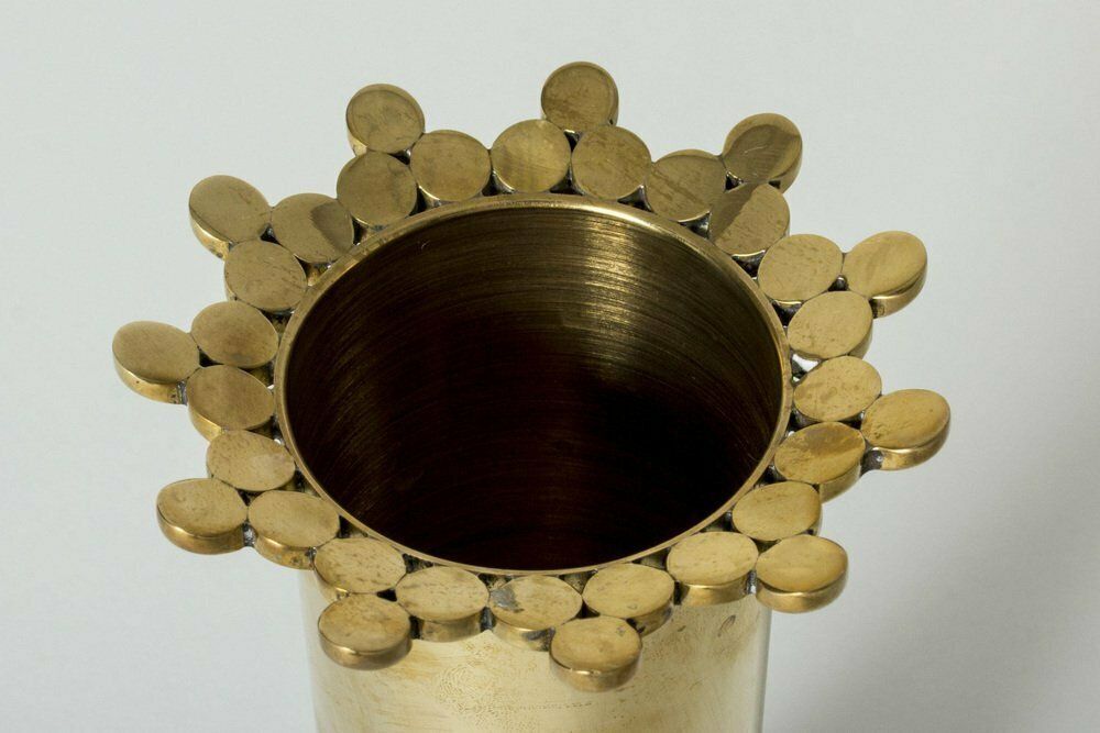 Brass Vase By Pierre Forssell, 1970s photo 10413.0