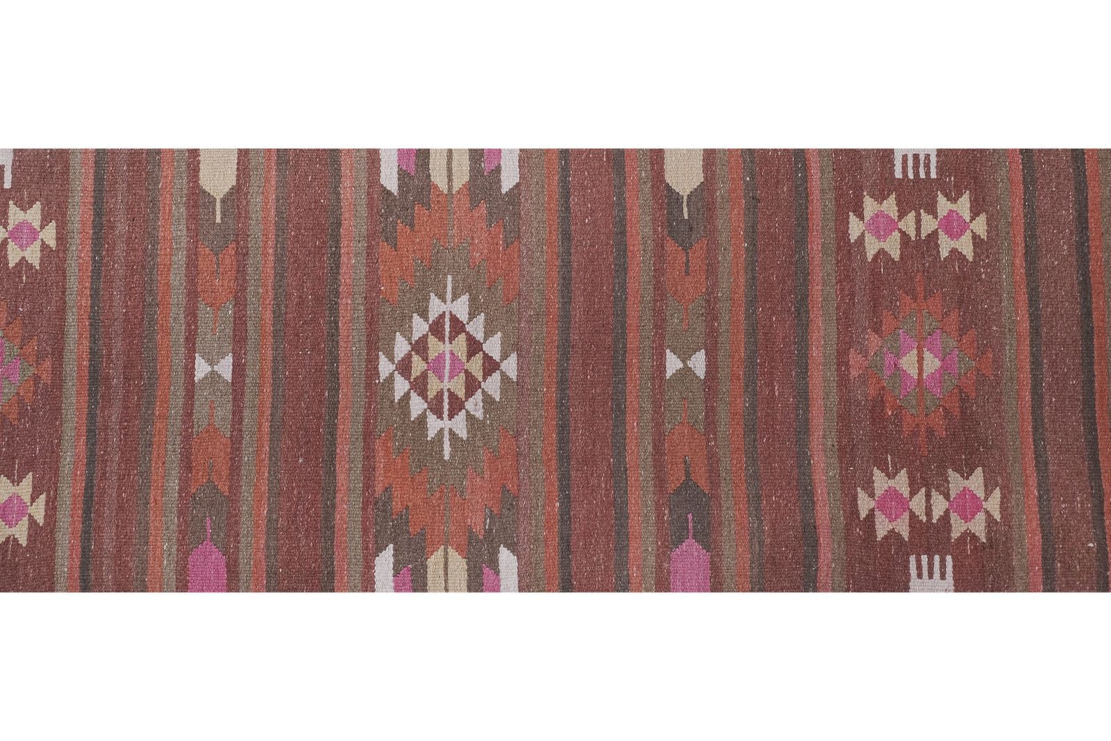 photo furniture 1970s Turkish Oushak Long Kilim Runner Rug   Stair Kilim