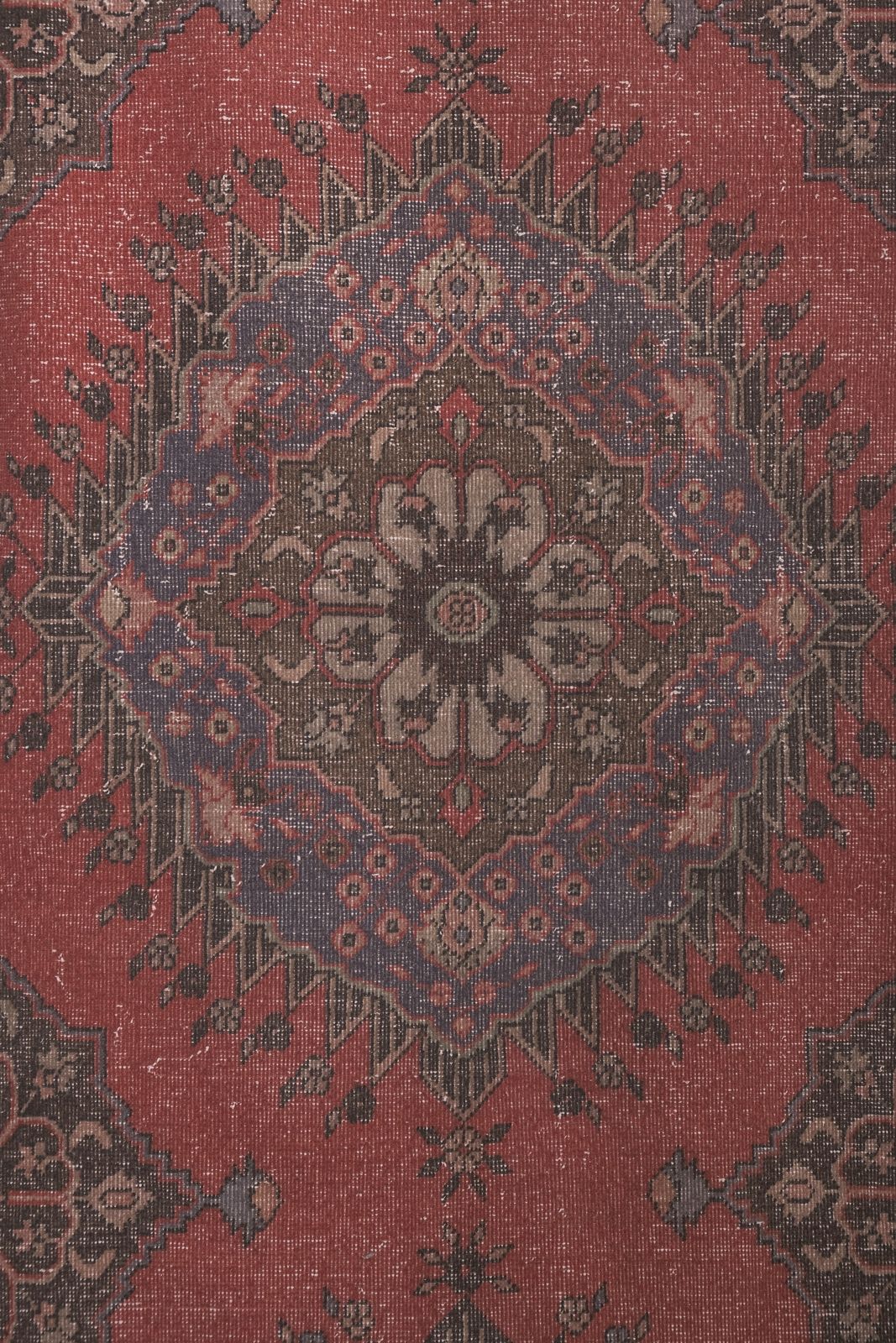 Vintage Faded Turkish Runner Rug 3'4'' X 13'3'' photo vinterior