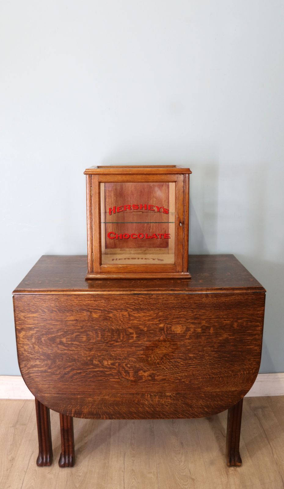 A Hershey’s Chocolate  Hardwood Framed Shop Counter Display Cabinet. photo Furniture
