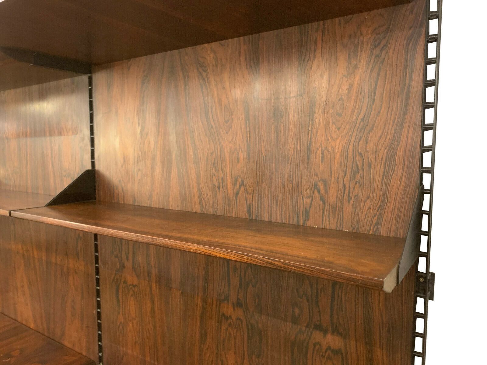 Italian Mid Century Wooden Wall Unit photo vintage