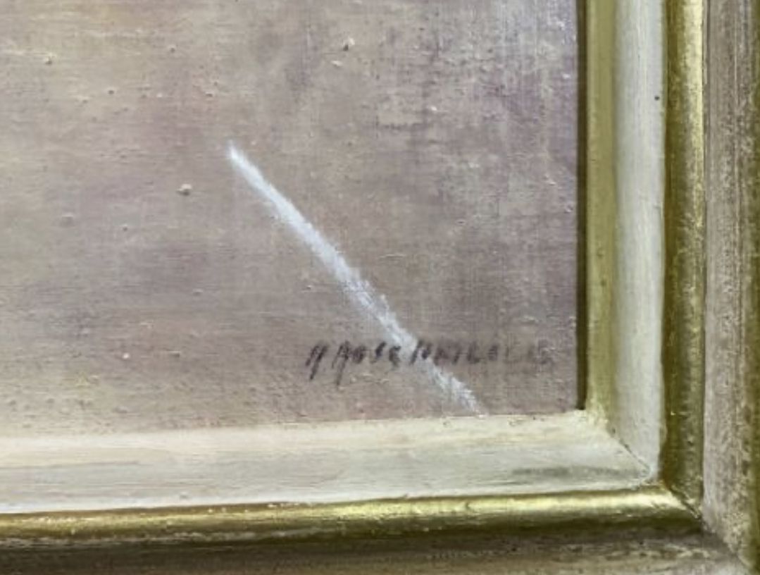 Oil On Board Painting Of Ve Celebrations, By Maureen Rose Price , Signed And Dated photo for sale