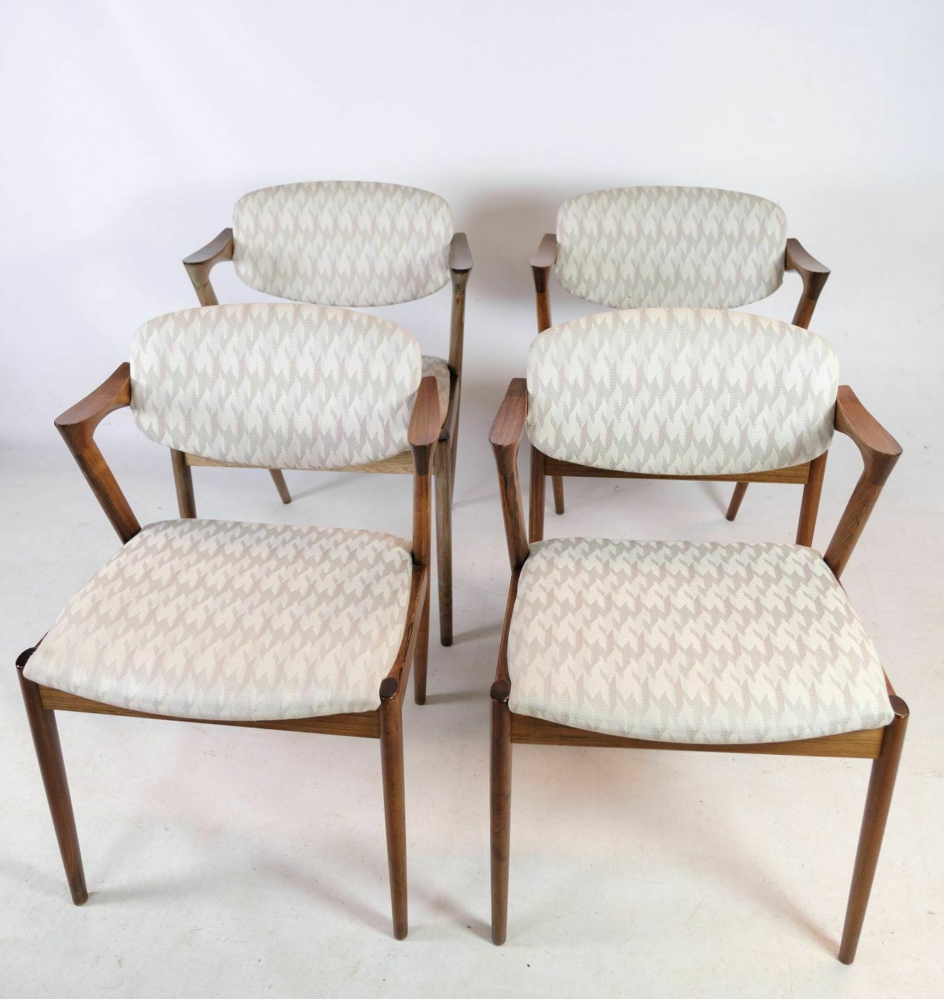Set Of Four Dining Chairs, Model 42, Kai Kristiansen, Schou Andersen, 1960