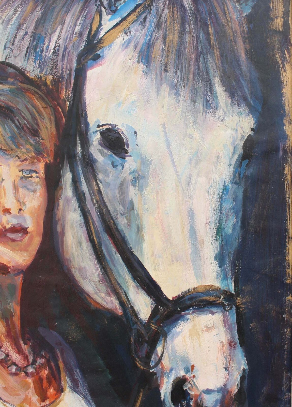'Portrait Of A Woman And Her Horse', French School (1988) photo buy