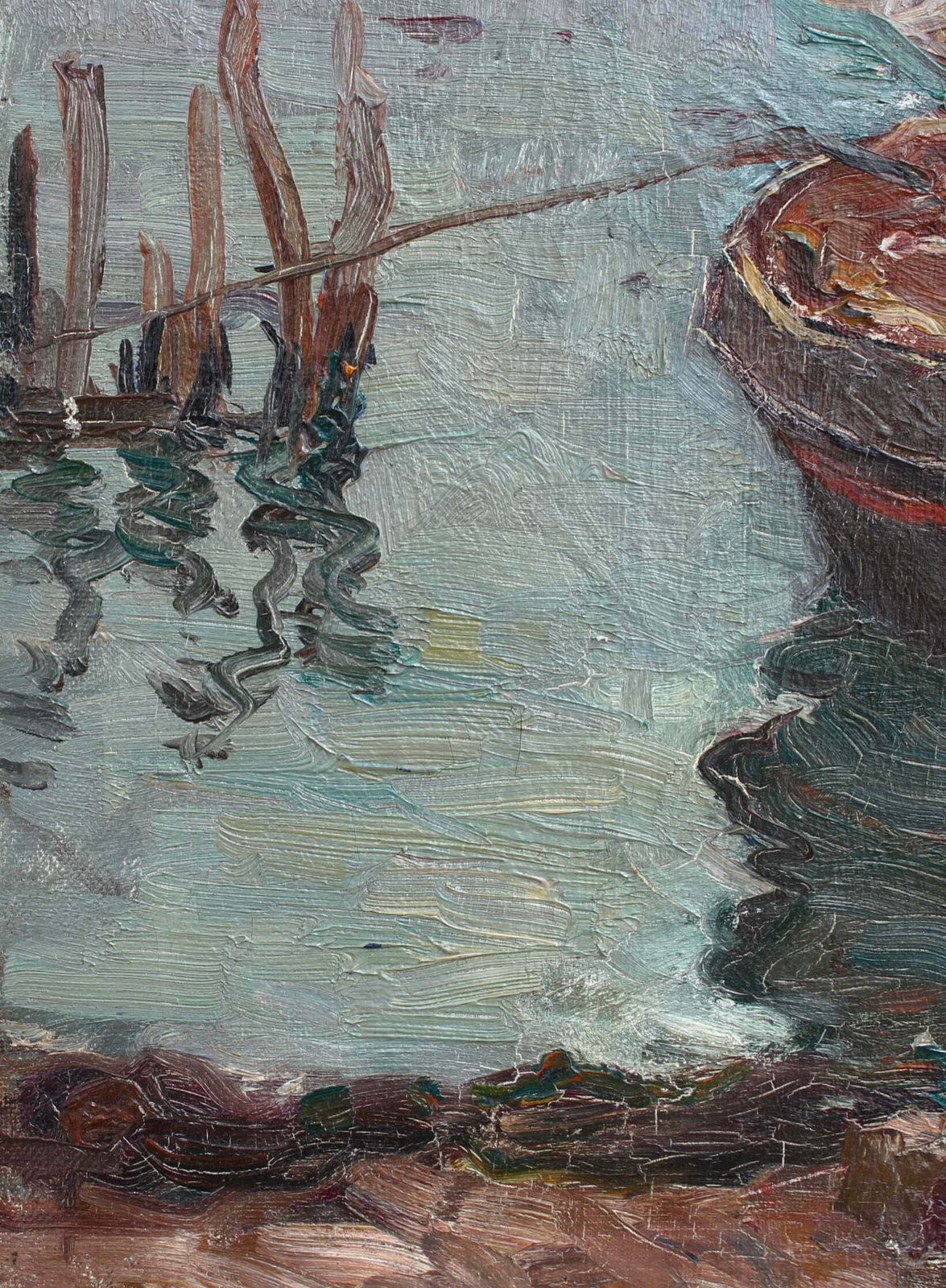 2950.0 'The Boat In Martigues, France' By Marie De Nivouliès De Pierrefort (Circa 1910) photo