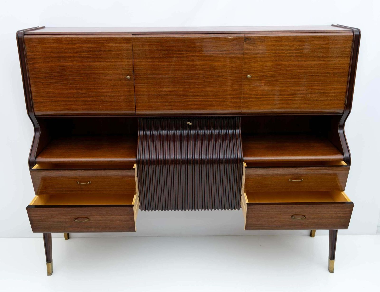 Osvaldo Borsani Mid Century Modern Italian Sideboard With Bar Cabinet, 1950s photo buy