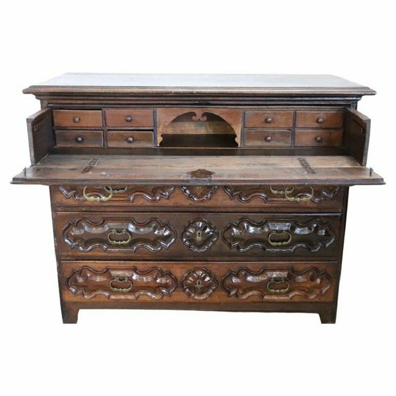 Antique Chest Of Drawers In Carved Walnut photo furniture