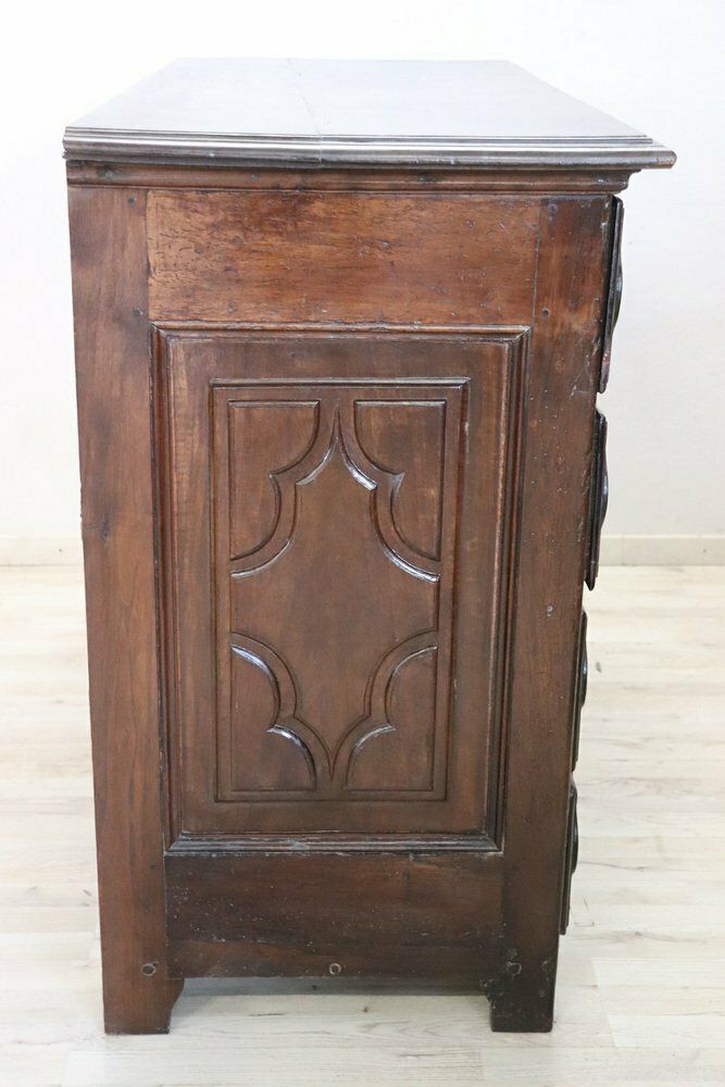9023.48 Antique Chest Of Drawers In Carved Walnut photo