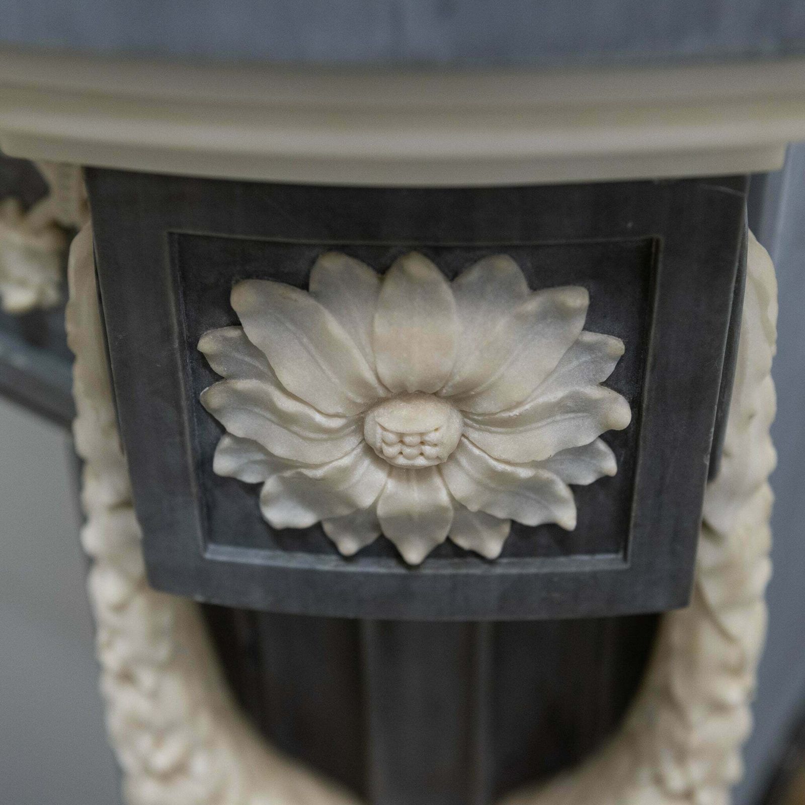 Antique Early 19th Century French Style Grey Marble Fireplace Surround photo Home Fixtures