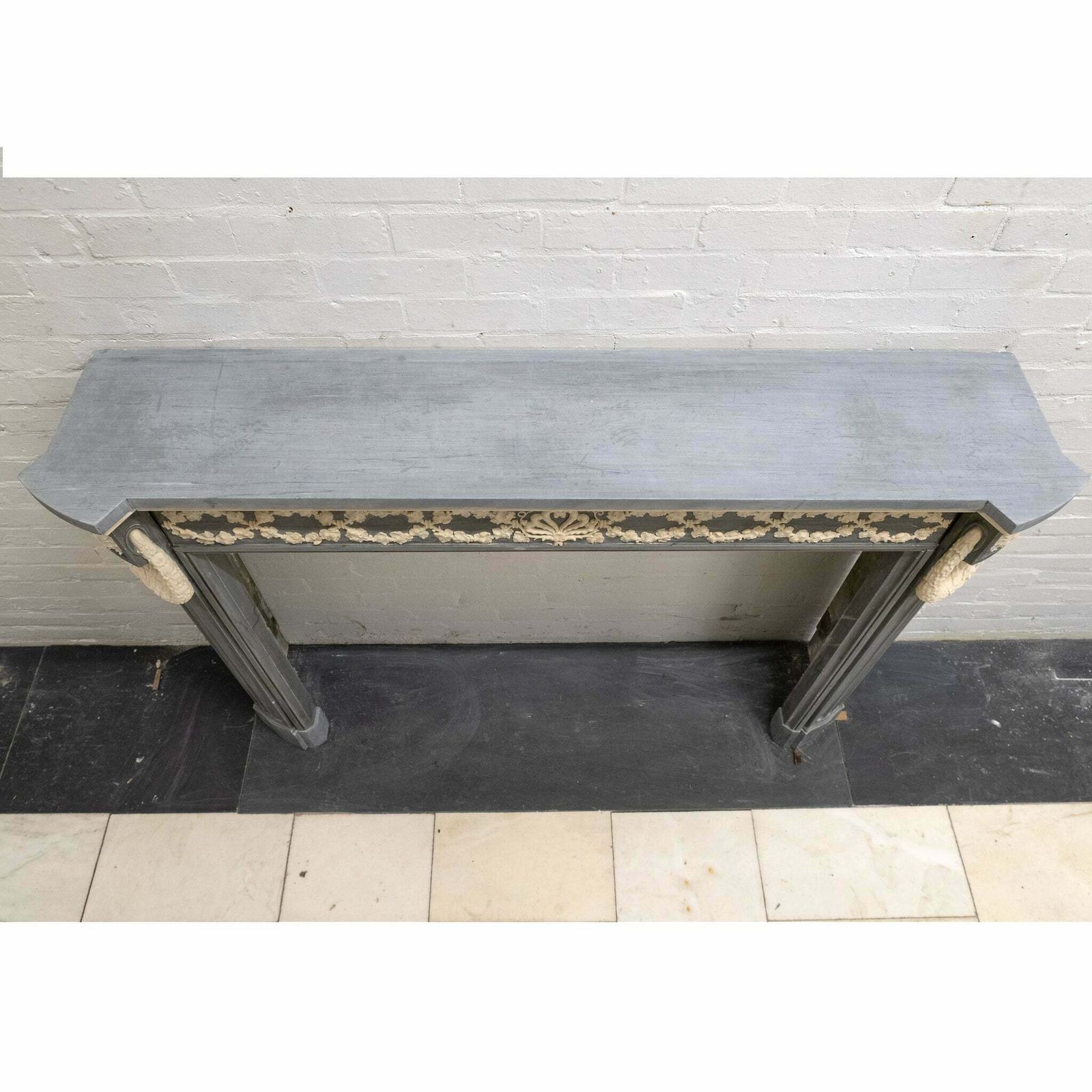 Antique Early 19th Century French Style Grey Marble Fireplace Surround photo buy