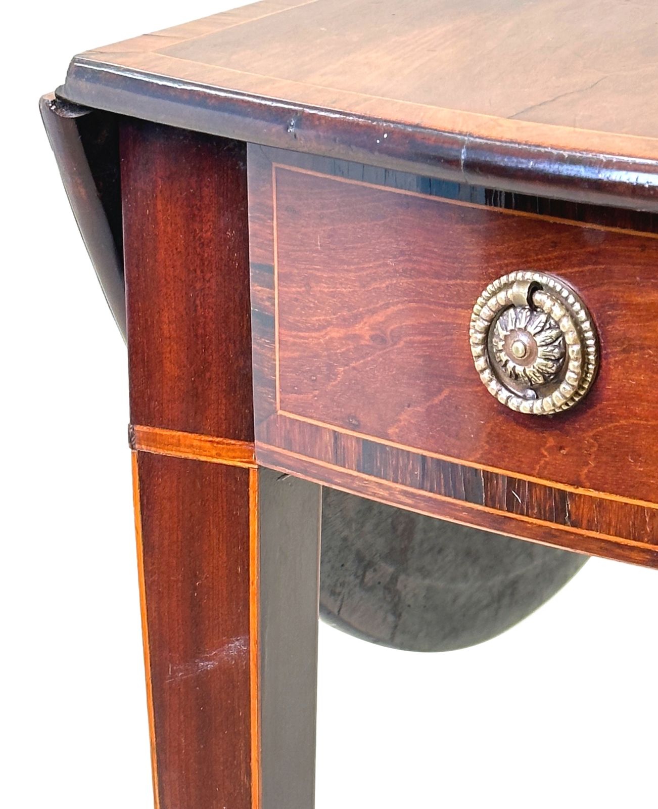 Antique Mahogany Oval Pembroke Table (England, Circa 1790) photo furniture