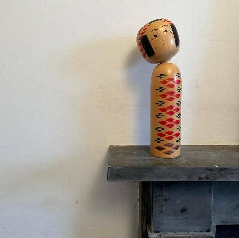 Vintage Signed Japanese Kokeshi Doll With Wobble Head photo furniture