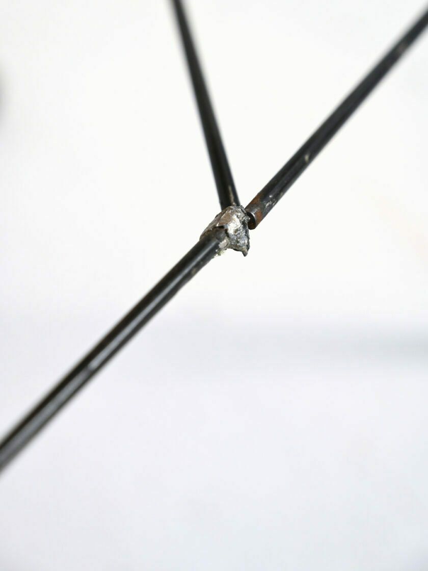 Vintage Scandinavian Side Table With Metal Structure photo vintage