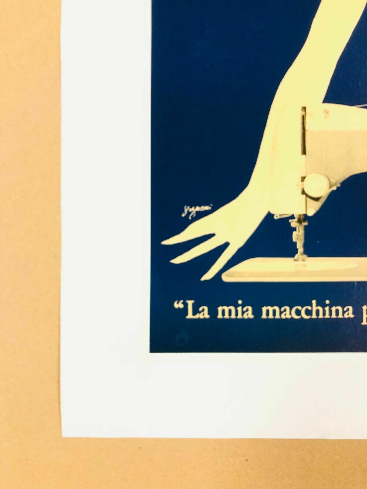 Jeanne Grignani, 80s   Necchi (Blu)   Original Affiche Linen Backed On Canvas photo buy