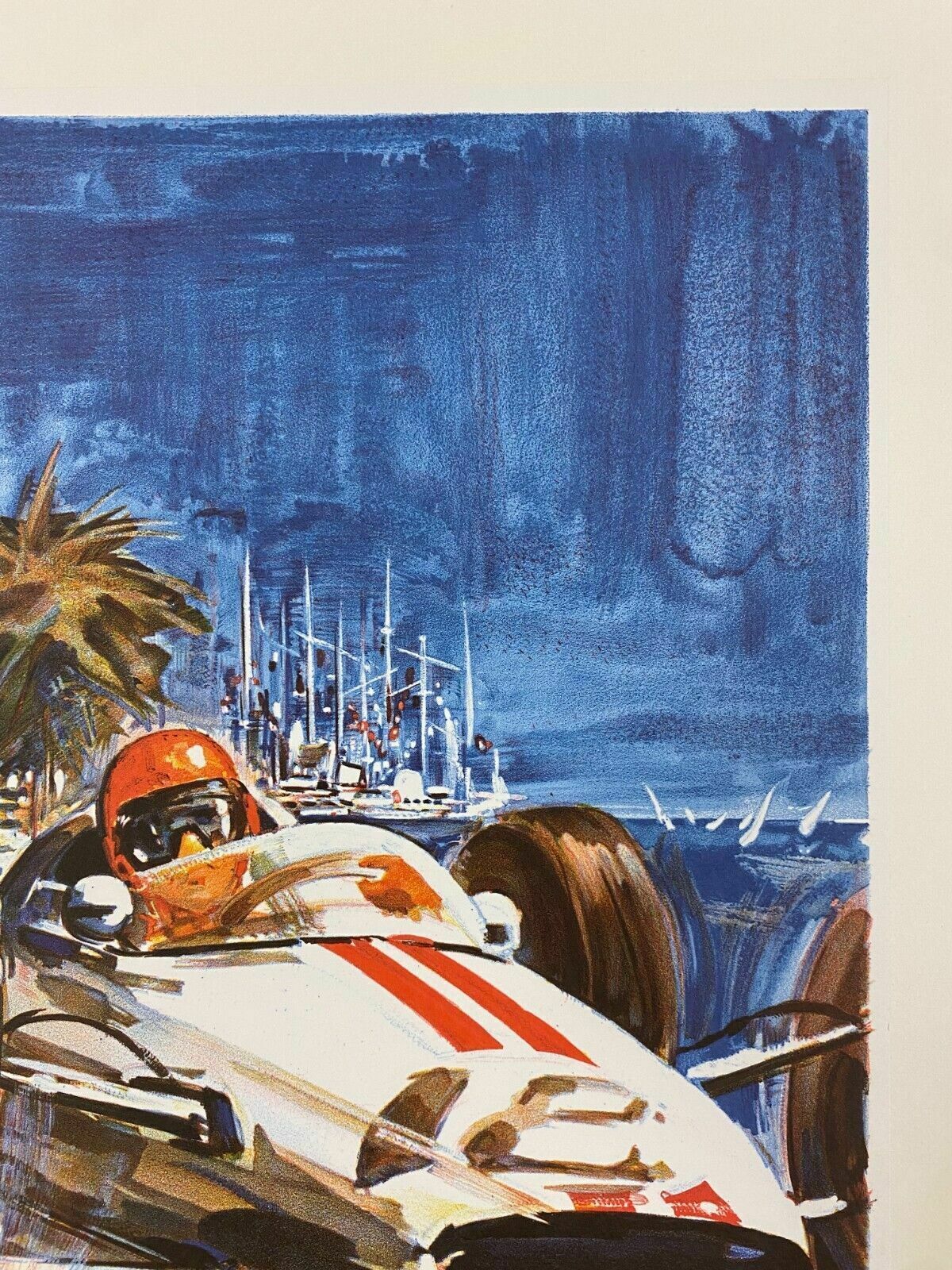 Michel Beligond, 1963   Monaco 63   Advertising Offset Poster Linen Backed photo vintage