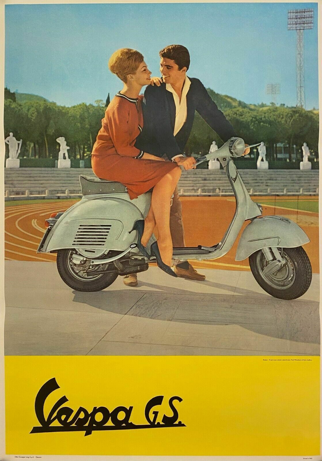 Anonymous, C.A. 1970s   Vespa Gs Original Vintage Poster Cm 99 X 69