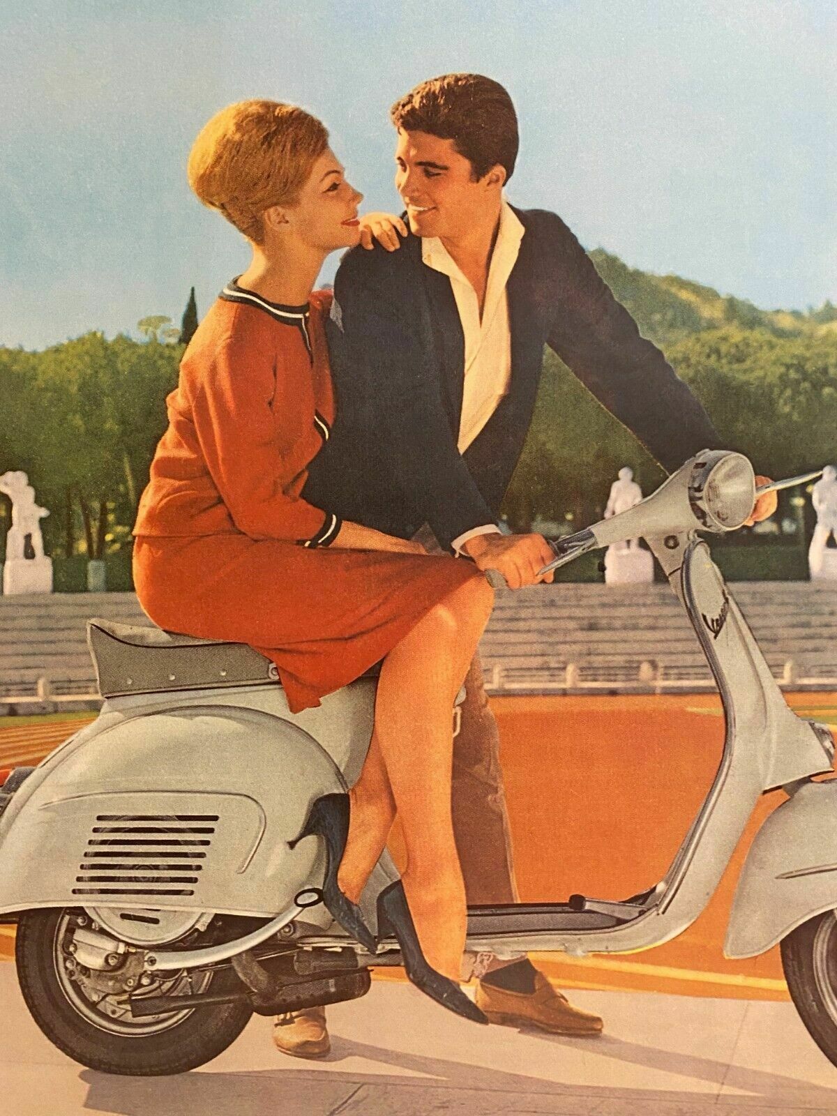Art Anonymous, C.A. 1970s   Vespa Gs Original Vintage Poster Cm 99 X 69 photo