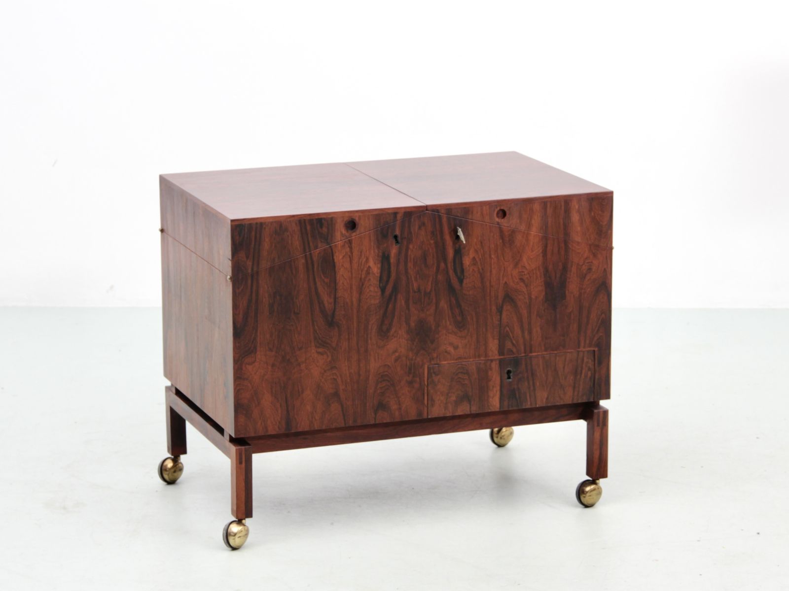 Mid Century Modern Scandinavian Bar In Rosewood By Lief Alring. Cf Christiansen photo for sale