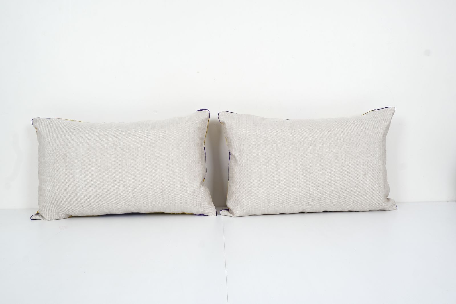 Silk Ikat Velvet Lumbar Pillow Cover   Set Of Two Ethnic Decorative Pillow   Blue Dot Velvet Ikat Pillow 16" X 24" photo for sale